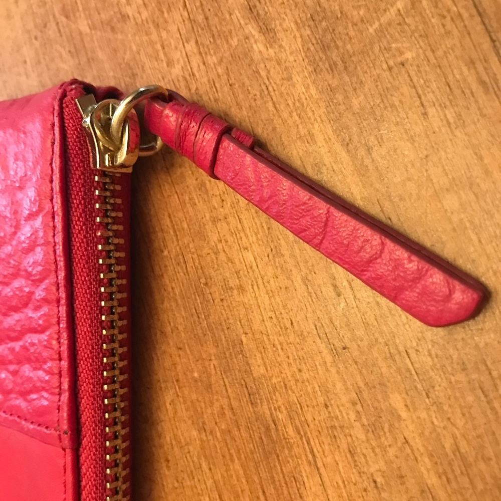 SOLD - Cole Haan, Rasberry Pink, Leather Clutch - Picture 6 of 9